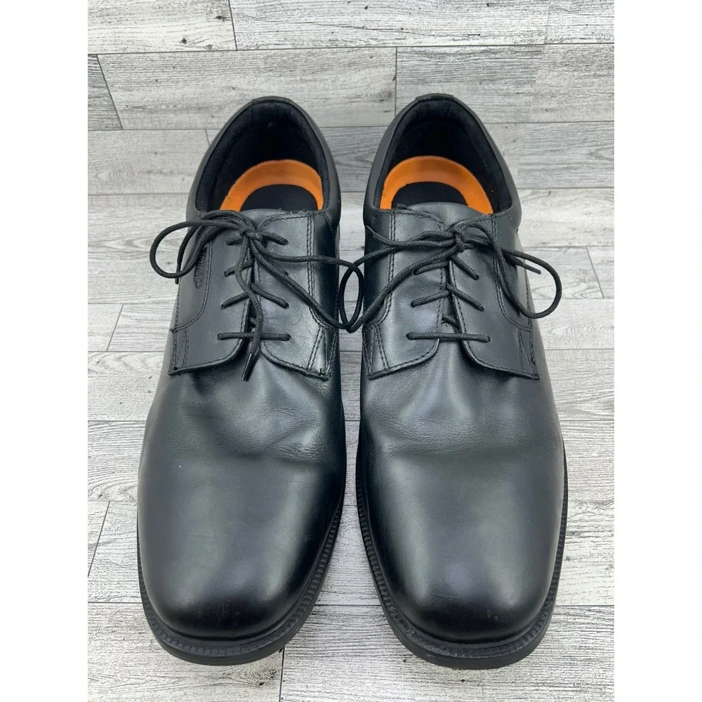 Rockport Men Size 15M‎ Black Leather Hydro-Shield Waterproof Derby Shoes V76115